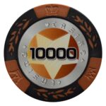 MONA Żeton Casino Poker Chip nominał 10.000 kolor brązowy