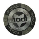 Evergreen Żeton Poker Club Chip Nominał 100 Kolor szary