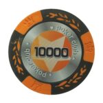Evergreen Żeton Poker Club Chip Nominał 10.000 Kolor pomarańczowy - 25 sztuk