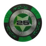 Evergreen Żeton Poker Club Chip Nominał 25 Kolor zielony