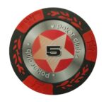 Evergreen Żeton Poker Club Chip Nominał 5 Kolor czerwony