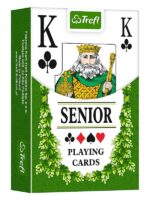 TREFL Karty do brydża Senior 55 kart kolor zielony