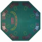 EVERGREEN Ośmiokątny blat składany do pokera 120 cm Kolor zielony