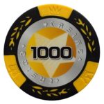 Mona Żeton Casino Poker Chip nominał 1.000 kolor żółty