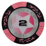 MONA Żeton Casino Poker Chip nominał 2 kolor różowy