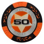 MONA Żeton Casino Poker Chip nominał 50 kolor pomarańczowy
