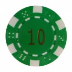 Mona Żeton Dice Nominał 10 Kolor zielony