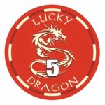 Sun Fly Żeton Lucky Dragon ceramika nominał 5