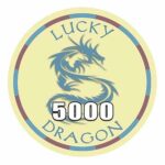 Sun Fly Żeton Lucky Dragon ceramika nominał 5.000
