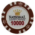 Mona Żeton The National Poker Series nominał 10.000 kolor brązowy