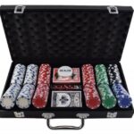 Evergreen Zestaw 300 żetonów Dice do pokera w walizce z ekoskóry