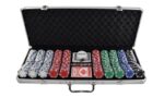 EVERGREEN Zestaw 500 żetonów DICE do pokera w aluminiowej walizce