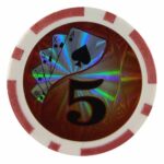 Animazing Żeton laserowy nominał 5 kolor czerwony